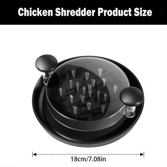 Chopzy™️ Upgraded Chicken Shredder with Transparent Cover: Large Anti-Slip Rotating Tool for Chopping Chicken, Beef, Cabbage,Vegetables