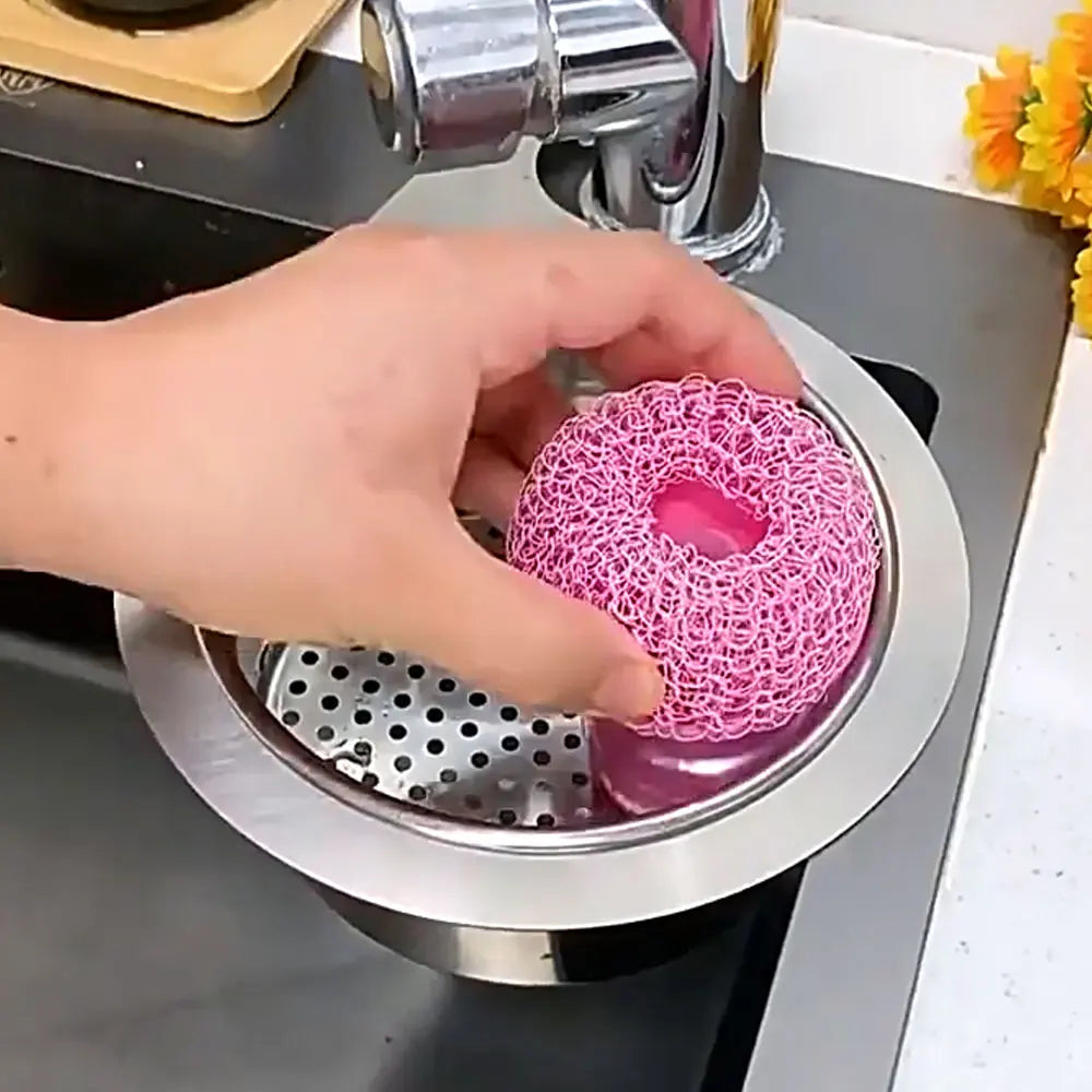 SinkNest™️ Stainless Steel Kitchen Swan Sink Strainer Basket Hanging Waste Drain Filter Basket Fruit Vegetable Drainer Sponge Rack Storage