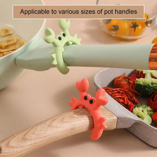 CrabbyClip™️ Utensil Rest Crab Shaped Silicone Utensil Rest Countertop Ladle Holder Anti-Overflow Stove Top Spatula Holder Kitchen Gadget