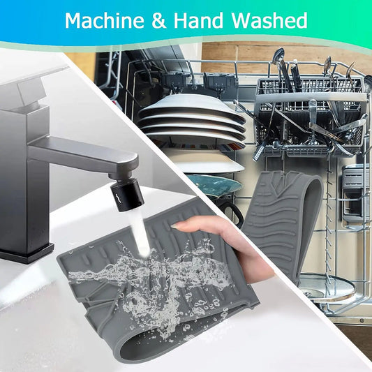 SinkShield™️ Kitchen Long Silicone Sink Faucet Mat Splash Guard for Absorbent Sink Countertop Protectors Mat Kitchen Gadgets