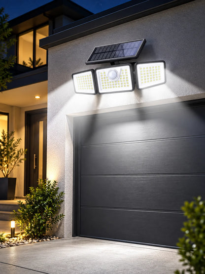 3-Head_SolarLight™️ Solar Motion Sensor LED Light