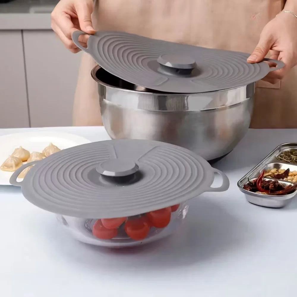 Coverly™️ Silicone bowl LIDS, microwave splash LIDS, reusable heat-resistant LIDS, suitable for POTS, frying pans, safe for refrigerators