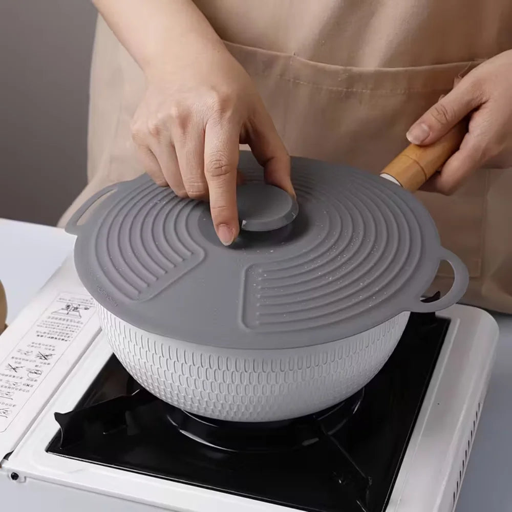 Coverly™️ Silicone bowl LIDS, microwave splash LIDS, reusable heat-resistant LIDS, suitable for POTS, frying pans, safe for refrigerators