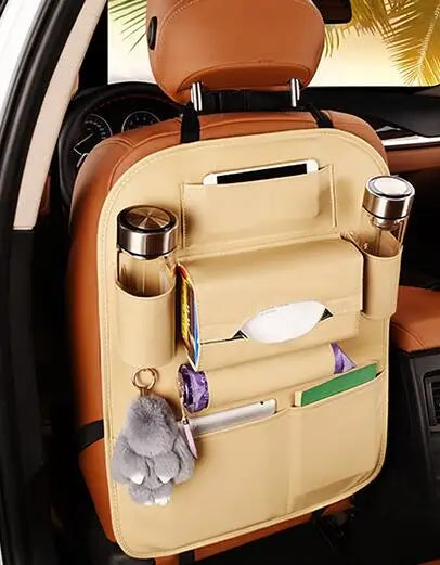 CarCaddy™ Car Seat back Storage Organizer Bag Universal PU Leather Multifunction Storage Box Stowing Tidying Pocket Auto Styling