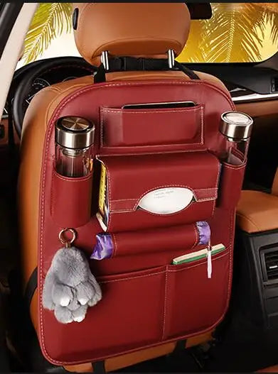 CarCaddy™ Car Seat back Storage Organizer Bag Universal PU Leather Multifunction Storage Box Stowing Tidying Pocket Auto Styling