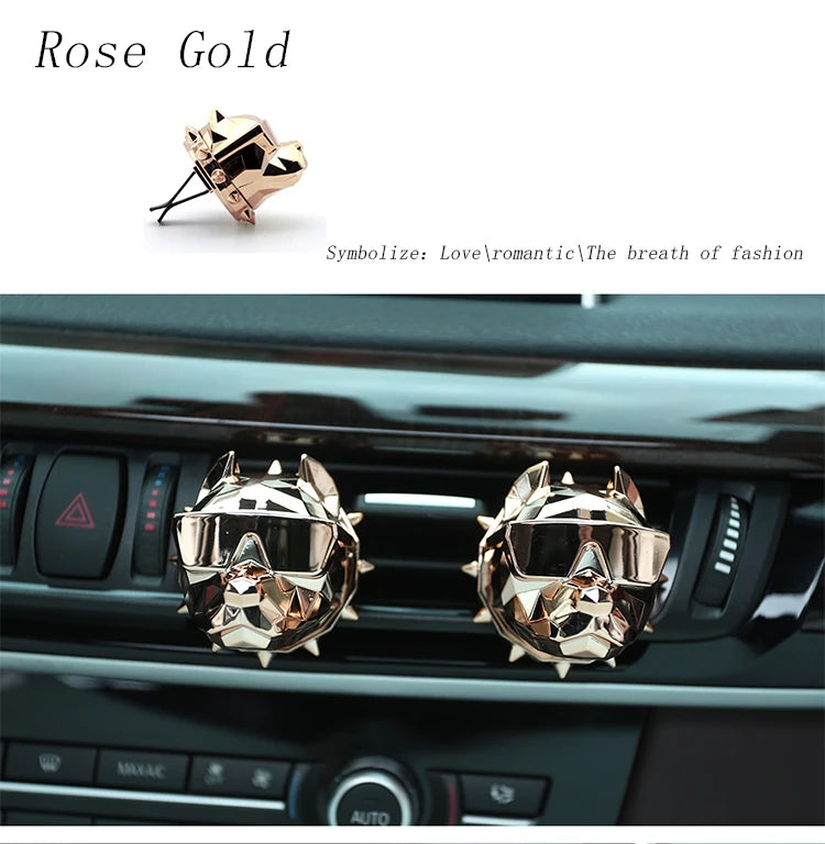 MetalMist™ Air Freshener Car Perfume Car Decoration Auto Geur Clip Bulldog Fragrance Scent Parfum Voiture Car Diffuser