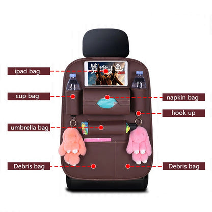 CarCaddy™ Car Seat back Storage Organizer Bag Universal PU Leather Multifunction Storage Box Stowing Tidying Pocket Auto Styling