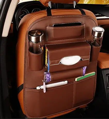 CarCaddy™ Car Seat back Storage Organizer Bag Universal PU Leather Multifunction Storage Box Stowing Tidying Pocket Auto Styling