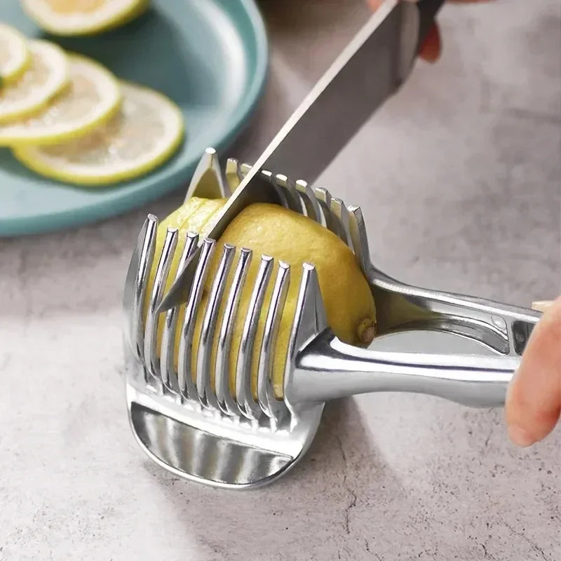SliceMate™️  Kitchen Handheld Orange Lemon Slicer Tomato Cutting Clip Fruit Slicer Onion Slicer KitchenItem Cutter Accessorie