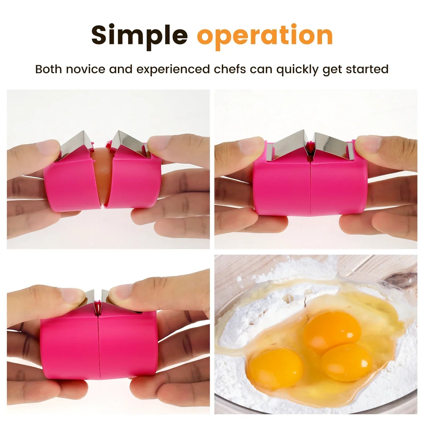 EggFlip Opener3™️ Pcs/Set Egg Shell Opener for Hard Boiled Eggs,Handheld Easy Egg Peeler Tool Kitchen Gadgets 	 egg peeler tool