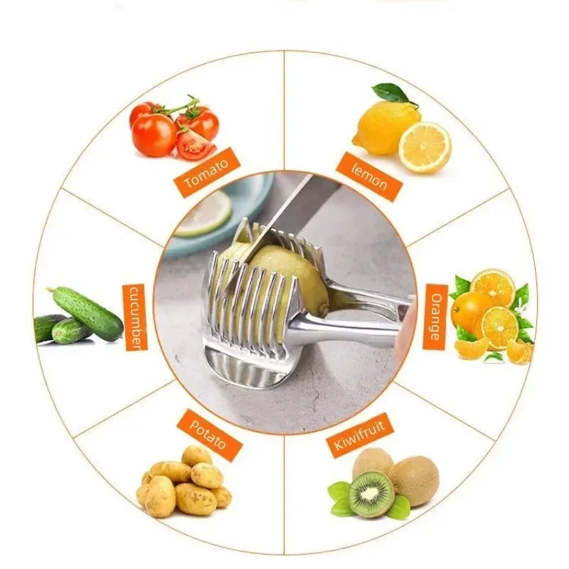 SliceMate™️  Kitchen Handheld Orange Lemon Slicer Tomato Cutting Clip Fruit Slicer Onion Slicer KitchenItem Cutter Accessorie