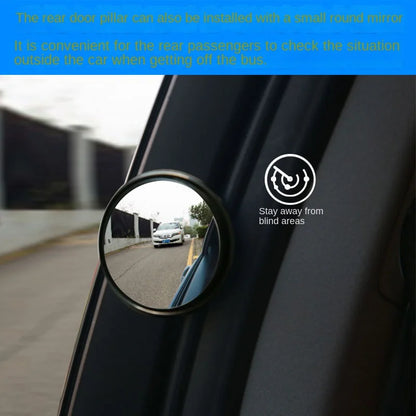 ClearView™ Car Blind Spot Rear View Mirror Wide Angle 360 Degree Adjustable Small Round Mirror Car Reverse Auxiliary Rearview Convex Mirror