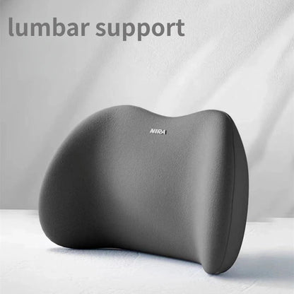 NeckEase™ Car Memory Foam Neck Pillow Protection Lumbar Backrest Cushion Lumbar Cushion Car Headrest Cushion