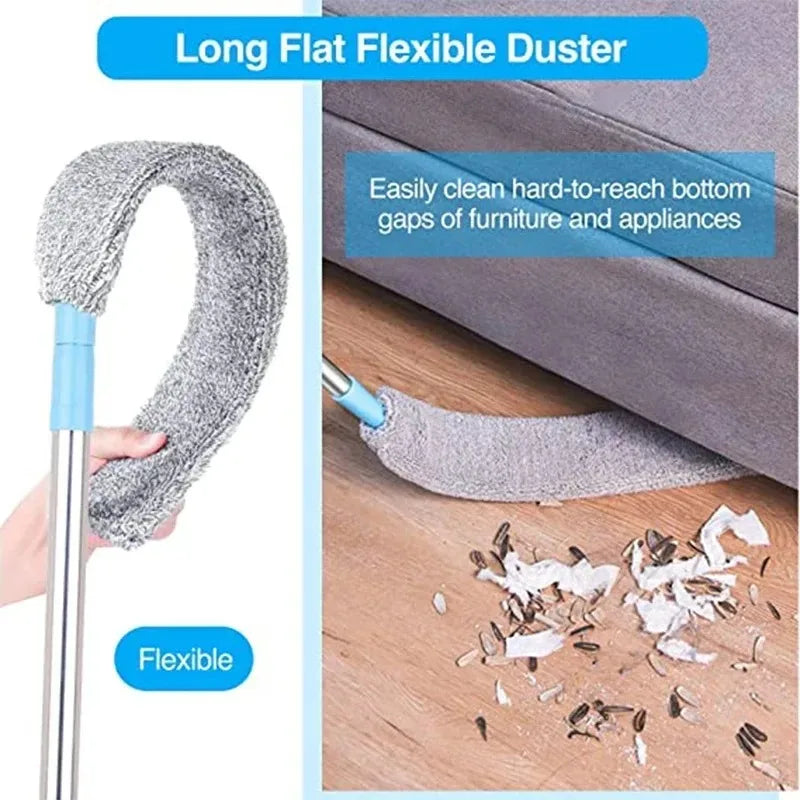 DustReachPro™️ Long Handle Mop Telescopic Duster Brush Gap Dust Cleaner Bedside Sofa Brush For Cleaning Dust Removal BrushesHome Cleaning Tool