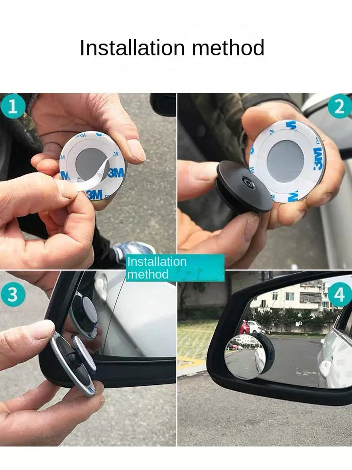 ClearView™ Car Blind Spot Rear View Mirror Wide Angle 360 Degree Adjustable Small Round Mirror Car Reverse Auxiliary Rearview Convex Mirror