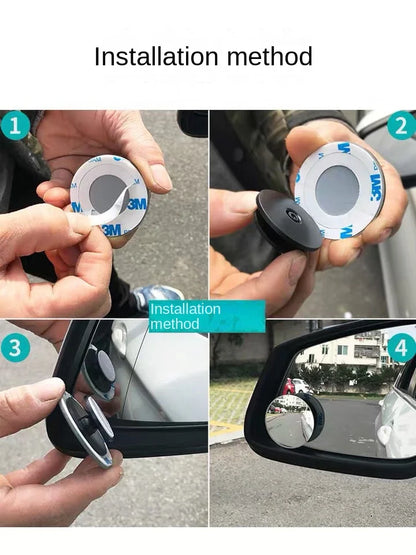 ClearView™ Car Blind Spot Rear View Mirror Wide Angle 360 Degree Adjustable Small Round Mirror Car Reverse Auxiliary Rearview Convex Mirror