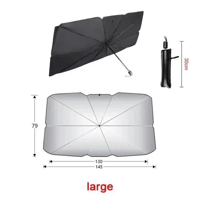 AutoShadeX™ Car Sunshade Umbrella Windshield Folding Front Parasol Umbrella Type Sun Shade for Car Window Summer Sun Protection Accessories