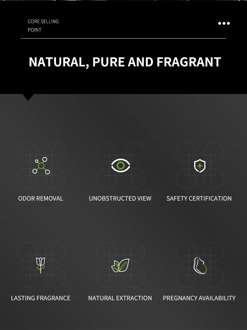 AromaDrive™ A car fragrance for automotive interior accessories, a long-lasting car air freshener that maintains a charming and fresh scent.