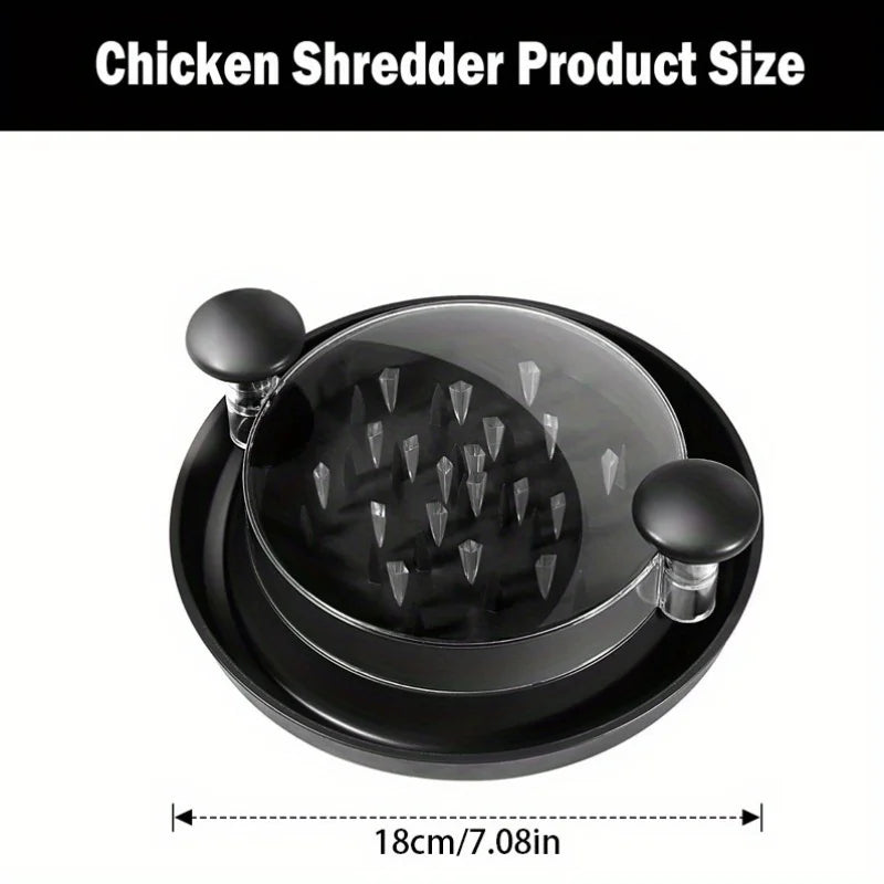 Chopzy™️ Upgraded Chicken Shredder with Transparent Cover: Large Anti-Slip Rotating Tool for Chopping Chicken, Beef, Cabbage,Vegetables