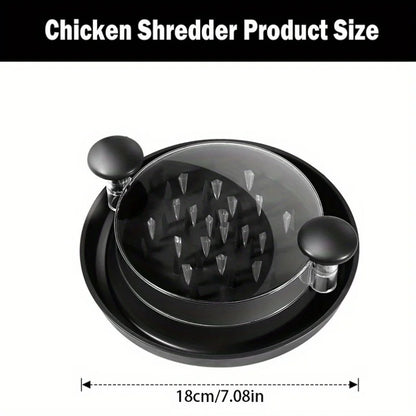 Chopzy™️ Upgraded Chicken Shredder with Transparent Cover: Large Anti-Slip Rotating Tool for Chopping Chicken, Beef, Cabbage,Vegetables