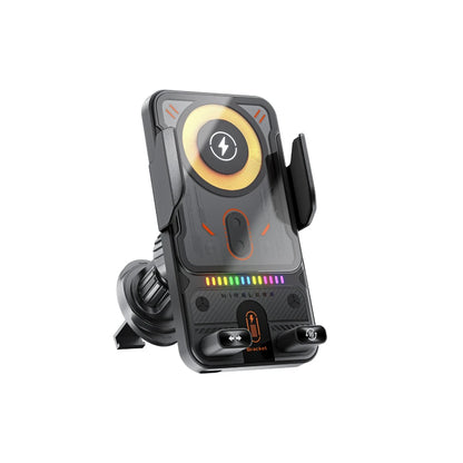 AutoRotateChargeGrip™ Auto Clamping 15W Wireless Car Charger Adapter Super Fast Charging Air Vent Phone Holder for IPhone 17 16 15 Pro Max for Samsung