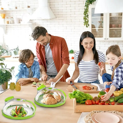 EasySteam™️ Microwave Cover for Food Clear Microwave Splatter Cover with Water Steamer and Handle 10 Inch Plate Covers Kitchen Gadgets