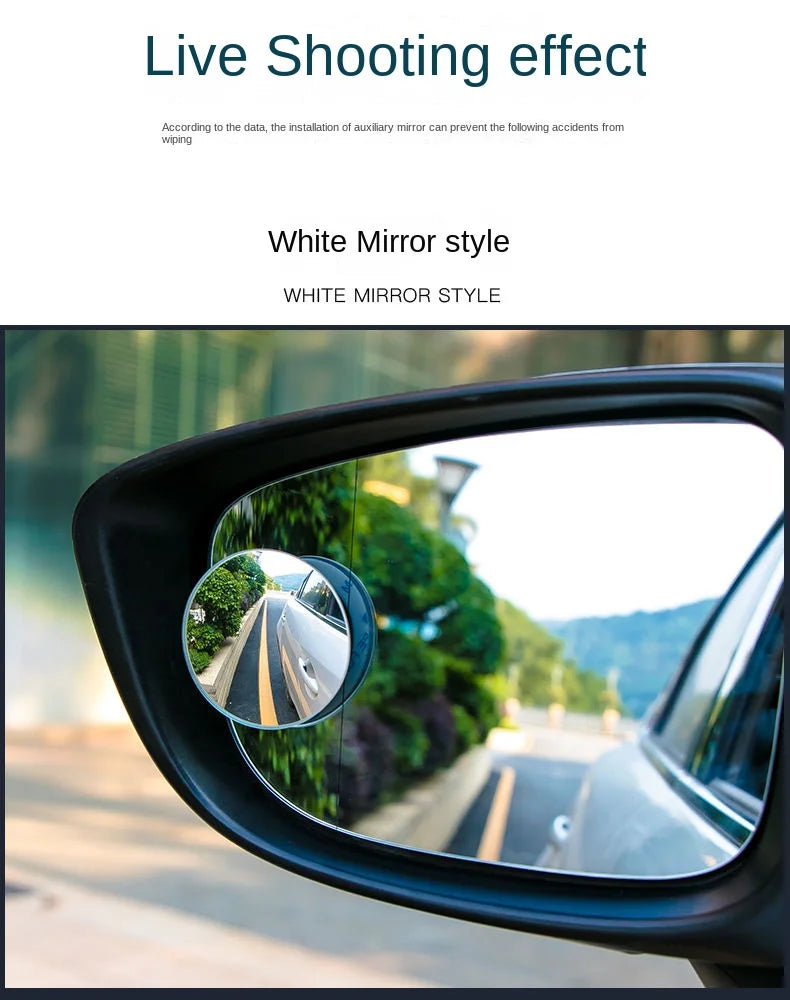 ClearView™ Car Blind Spot Rear View Mirror Wide Angle 360 Degree Adjustable Small Round Mirror Car Reverse Auxiliary Rearview Convex Mirror
