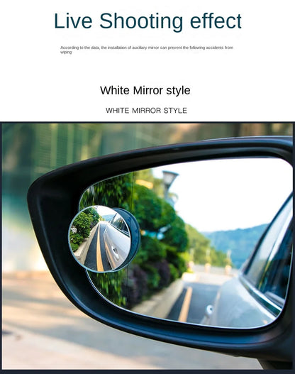 ClearView™ Car Blind Spot Rear View Mirror Wide Angle 360 Degree Adjustable Small Round Mirror Car Reverse Auxiliary Rearview Convex Mirror