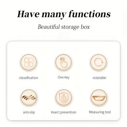 Storeza™️  6-Compartment 360° Rotating Airtight Food Storage Container - Moisture-Proof for Cereal, Candy, Rice - Kitchen Pantry Organizer