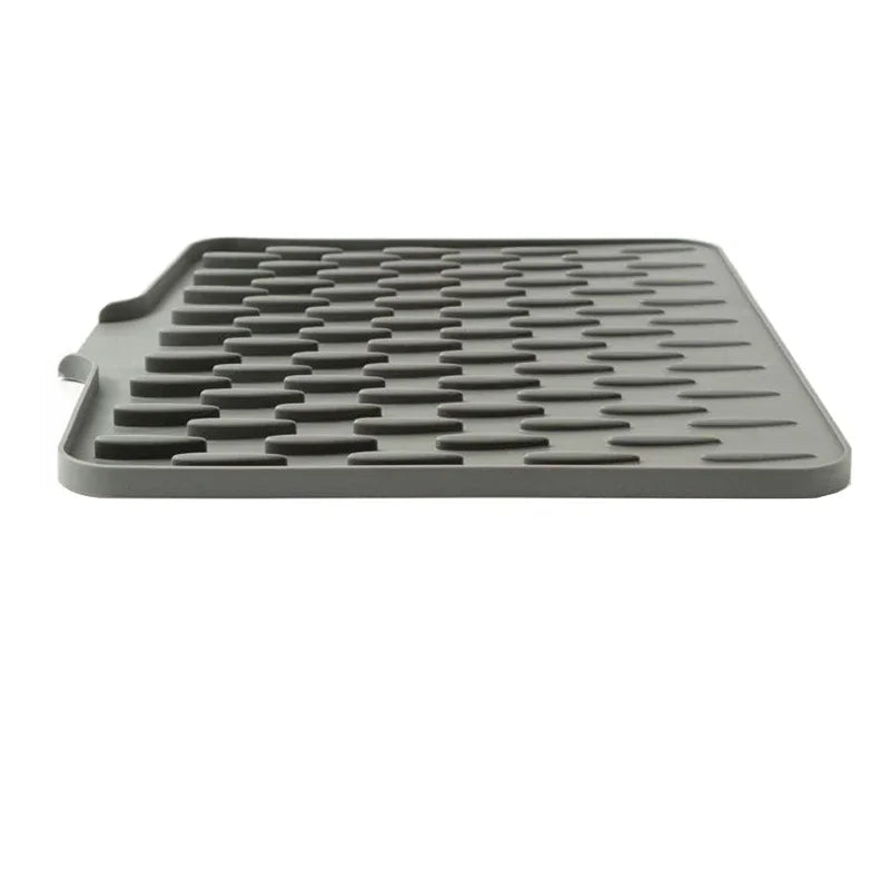 AquaMat™️ 1pc Silicone Drain Pad Drying Mat For Pot Dish Drain Mat For Kitchen Tableware Non-slip Mats Anti-scald Coaster Kitchen Utensils