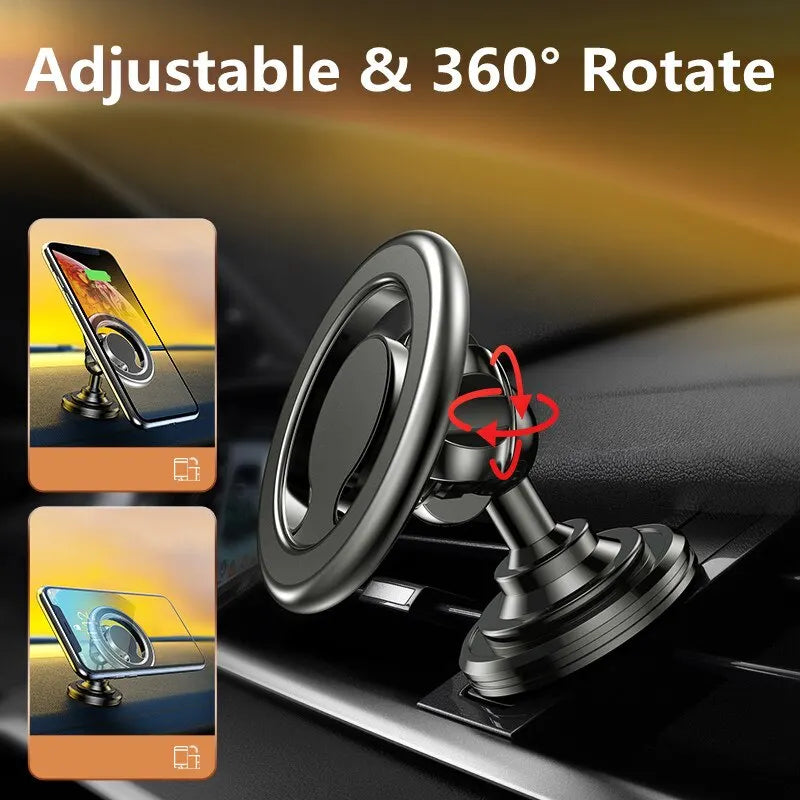 GripDrive™ Magnetic Car Phone Holder Stand Magnet Car Mount Support GPS Mobile Bracket in Car For Macsafe iPhone 15 14 13 12 Samsung Xiaomi