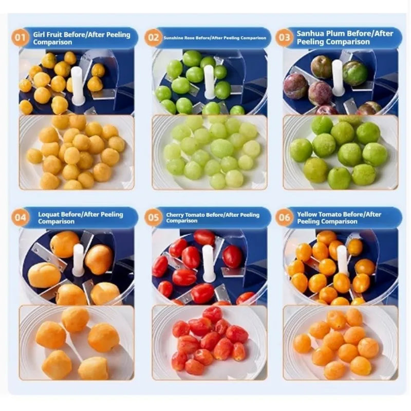 OneClick Peeler™️ Rechargeable Fruit Peeler Fruit and Vegetable Electric Peeler Peeler Suitable for Grapes, Cherry Tomatoes, Garlic, Fruit Tools