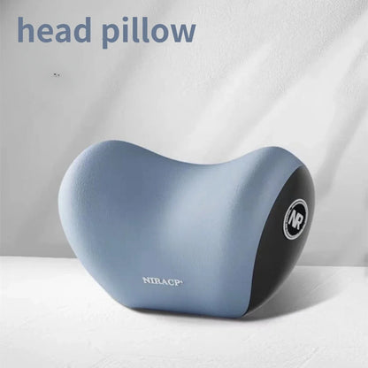 NeckEase™ Car Memory Foam Neck Pillow Protection Lumbar Backrest Cushion Lumbar Cushion Car Headrest Cushion