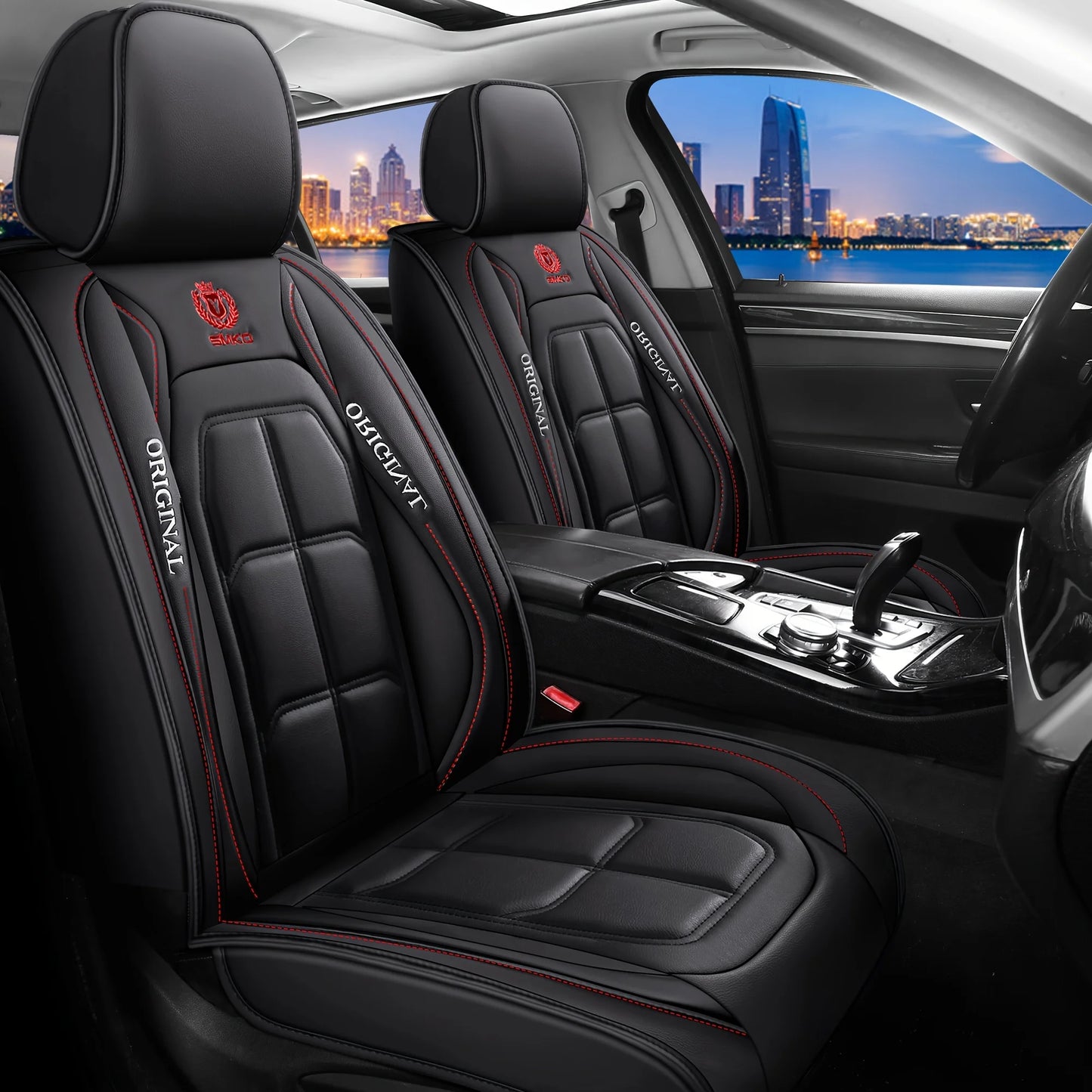 SportGripSeatCover™ All inclusive seat cover, full leather car seat cushion, Driver's seat cover or passenger seat cover, all season universal pad