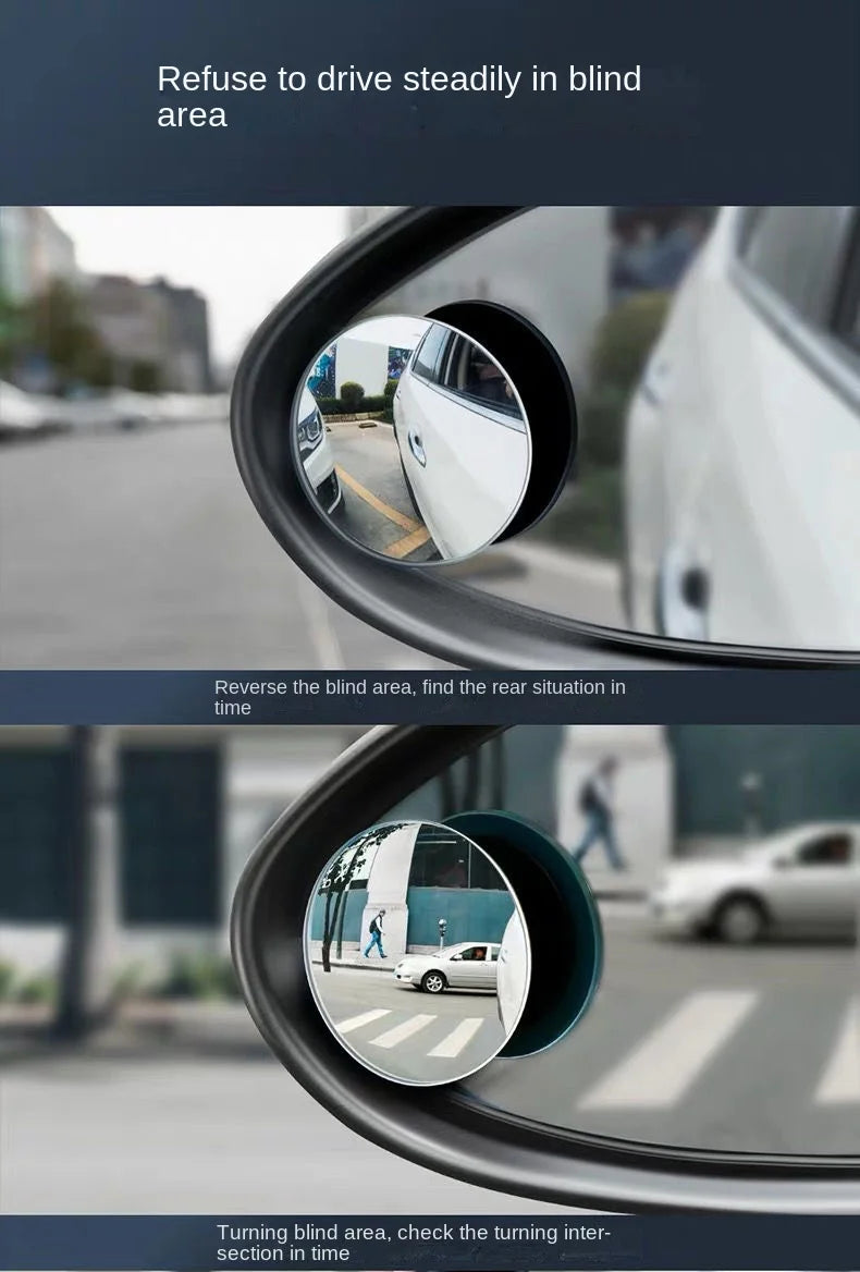 ClearView™ Car Blind Spot Rear View Mirror Wide Angle 360 Degree Adjustable Small Round Mirror Car Reverse Auxiliary Rearview Convex Mirror
