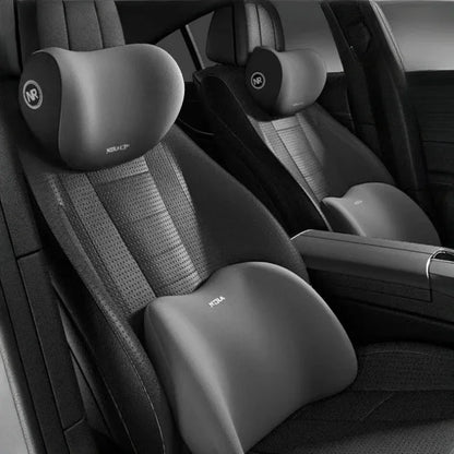NeckEase™ Car Memory Foam Neck Pillow Protection Lumbar Backrest Cushion Lumbar Cushion Car Headrest Cushion