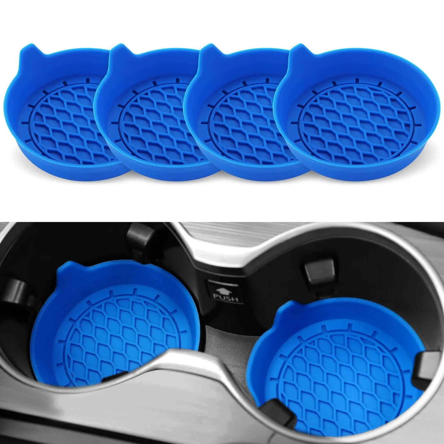 CupMate™ 2/4pcs Car Cup Holder Coaster Silicone Cup Holder Insert Universal Non-Slip Cup Holders Car Accessories Interior Silent Cup Pad