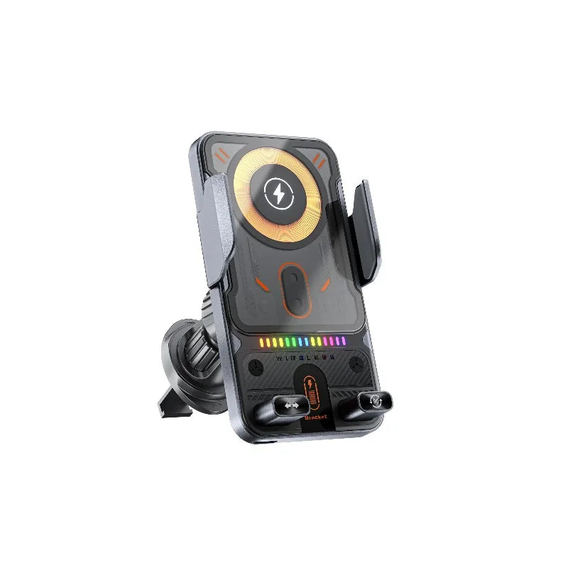 AutoRotateChargeGrip™ Auto Clamping 15W Wireless Car Charger Adapter Super Fast Charging Air Vent Phone Holder for IPhone 17 16 15 Pro Max for Samsung