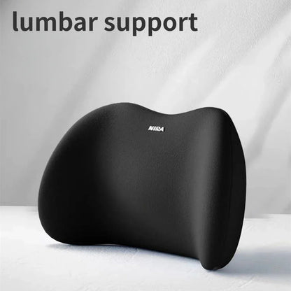 NeckEase™ Car Memory Foam Neck Pillow Protection Lumbar Backrest Cushion Lumbar Cushion Car Headrest Cushion