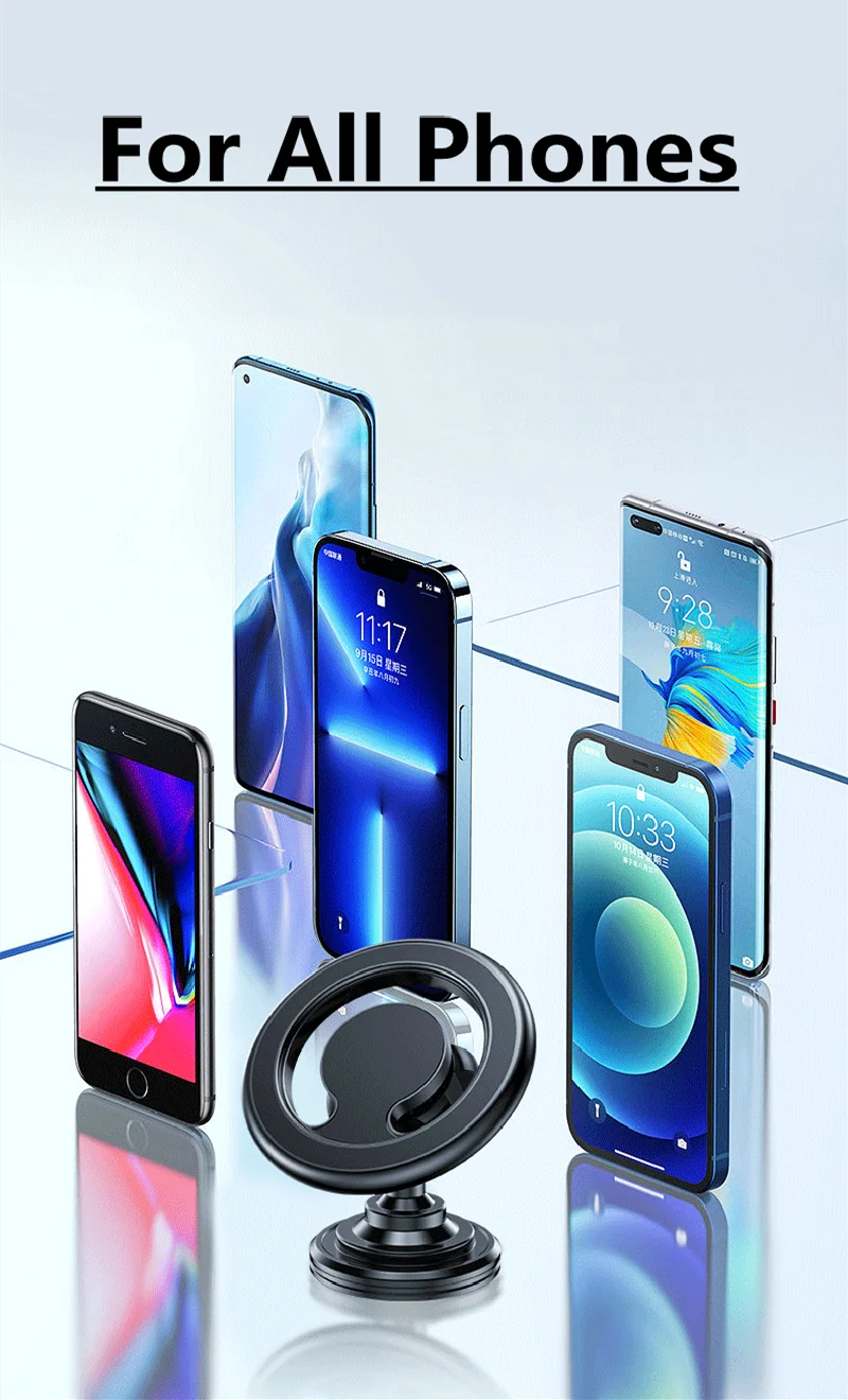 GripDrive™ Magnetic Car Phone Holder Stand Magnet Car Mount Support GPS Mobile Bracket in Car For Macsafe iPhone 15 14 13 12 Samsung Xiaomi