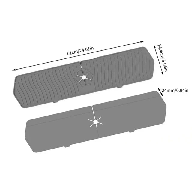 SinkShield™️  Kitchen Long Silicone Sink Faucet Mat Splash Guard for Absorbent Sink Countertop Protectors Mat Kitchen Gadgets