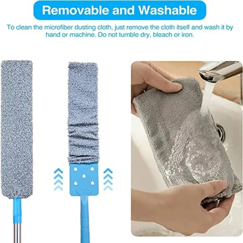 DustReachPro™️ Long Handle Mop Telescopic Duster Brush Gap Dust Cleaner Bedside Sofa Brush For Cleaning Dust Removal BrushesHome Cleaning Tool