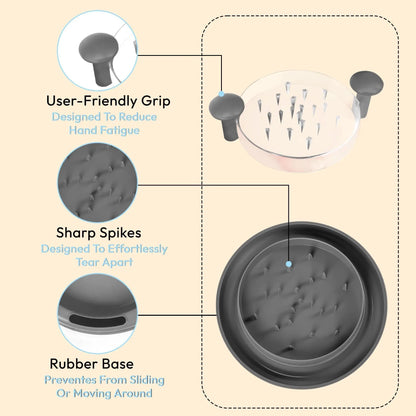 Chopzy™️ Upgraded Chicken Shredder with Transparent Cover: Large Anti-Slip Rotating Tool for Chopping Chicken, Beef, Cabbage,Vegetables