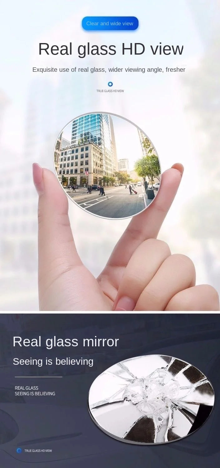 ClearView™ Car Blind Spot Rear View Mirror Wide Angle 360 Degree Adjustable Small Round Mirror Car Reverse Auxiliary Rearview Convex Mirror