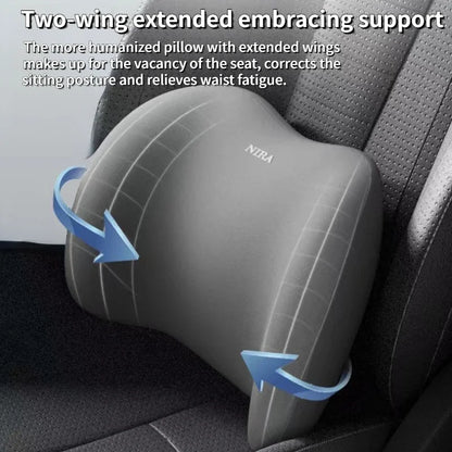 NeckEase™ Car Memory Foam Neck Pillow Protection Lumbar Backrest Cushion Lumbar Cushion Car Headrest Cushion