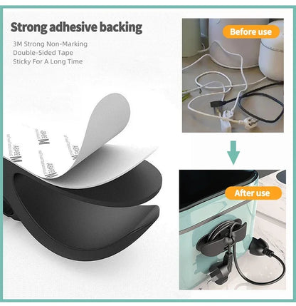 GripPlug™️ Adhesive Cord Organizer, Wire Winder Holder for Kitchen, No Trace Cable Management Clip To Fix Power Cords, Home Storage Tools