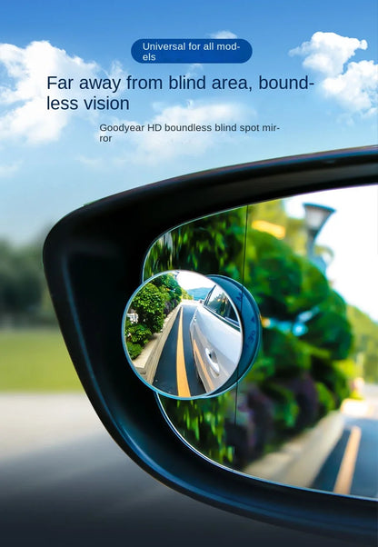 ClearView™ Car Blind Spot Rear View Mirror Wide Angle 360 Degree Adjustable Small Round Mirror Car Reverse Auxiliary Rearview Convex Mirror