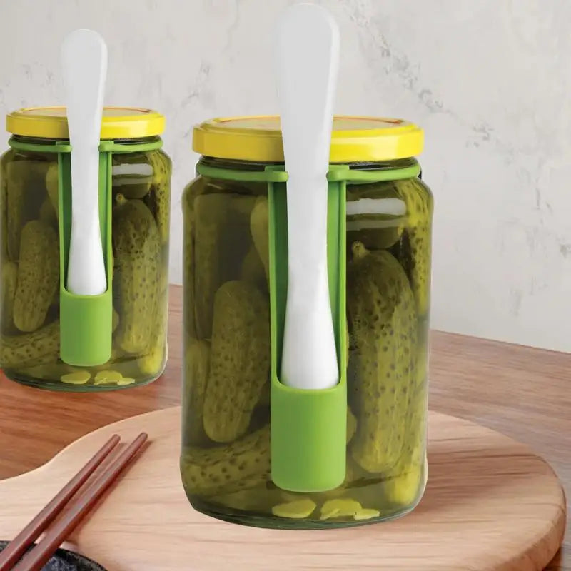 DripClip™️  Pickle Jar Fork Pickle Picker Olive Pepper Food Grabber Unique Kitchen Gadgets Pickle Fork with Long Handle for Kitchen Gadgets