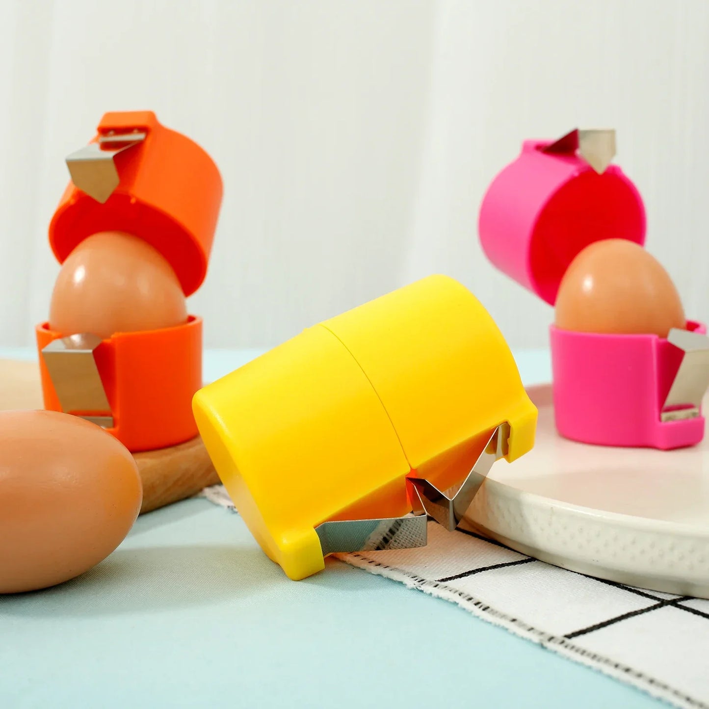 EggFlip Opener3™️ Pcs/Set Egg Shell Opener for Hard Boiled Eggs,Handheld Easy Egg Peeler Tool Kitchen Gadgets 	 egg peeler tool