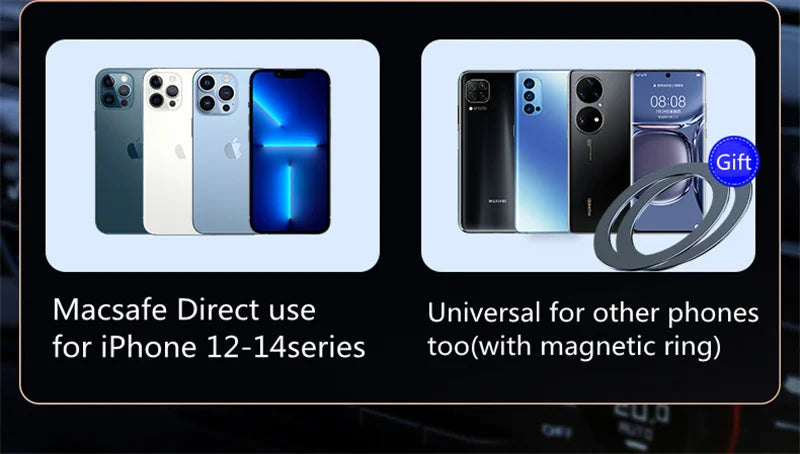 GripDrive™ Magnetic Car Phone Holder Stand Magnet Car Mount Support GPS Mobile Bracket in Car For Macsafe iPhone 15 14 13 12 Samsung Xiaomi